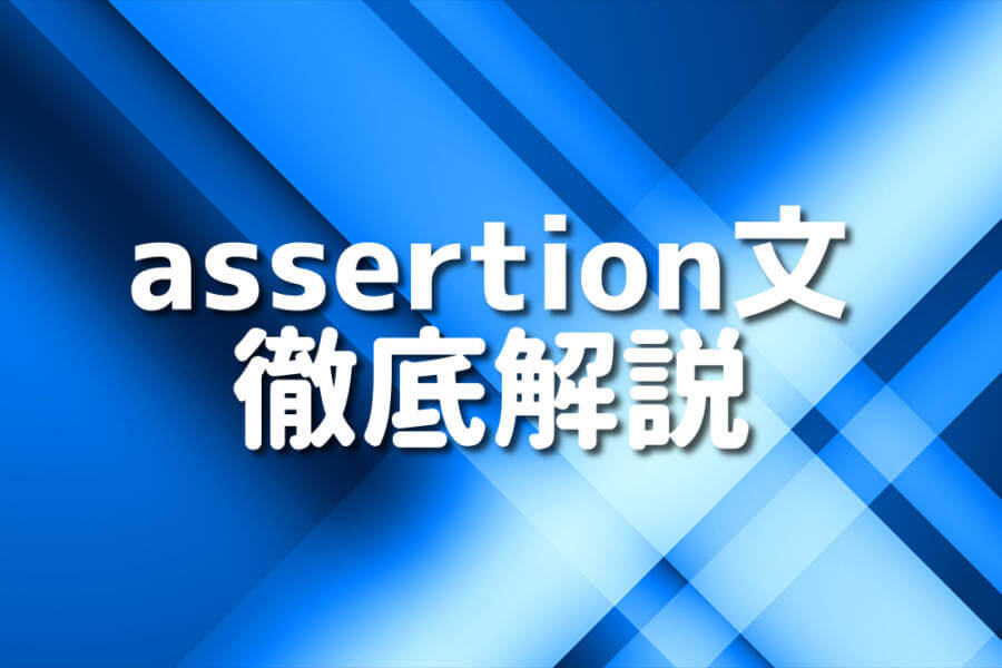 assertion文 徹底解説